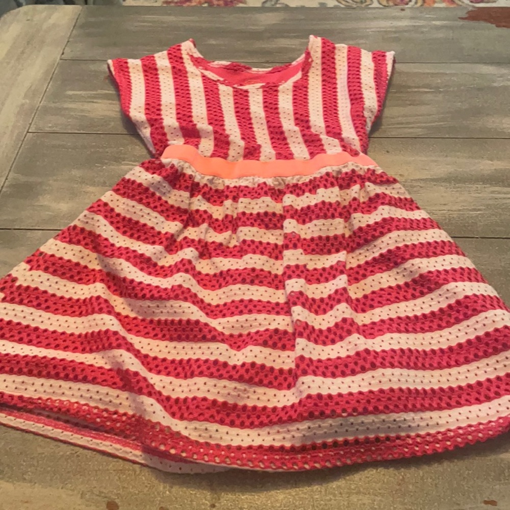 Faded Glory pink and white stripped dress